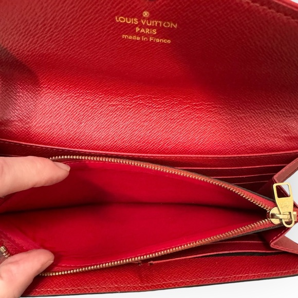 LOUIS VUITTON Monogram Portefeuille Sarah Retiro Long Bifold Wallet, Red - Picture 15 of 15
